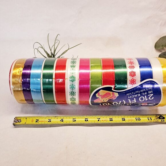 Retro 70s Christmas Wrapping Ribbon Sun Glo 3/4 in Ribbon 15 Ft each 14 colors - Picture 10 of 10